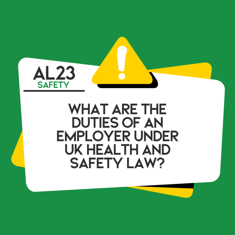 Employer duties under UK health and safety law