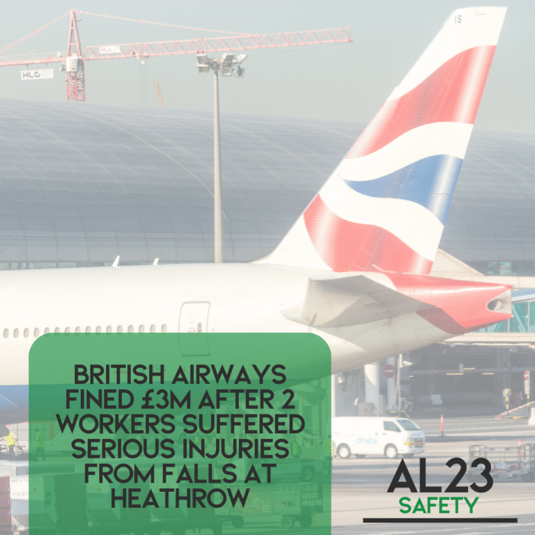 In light of the recent incident where British Airways was fined over £3 million following two falls from height at Heathrow Airport, the importance of robust health and safety practices cannot be overstated. When it comes to ensuring workplace safety, proper adherence to UK legislation is crucial in protecting employees and preventing similar incidents. In this article, we'll explore key health and safety regulations, their implications for businesses, and why tailoring safety solutions to the specific needs of your organisation is essential. We'll also highlight the potential consequences of neglecting health and safety responsibilities, as demonstrated in the case of British Airways, where gaps in safety measures led to serious injuries for employees. Falls from height remain one of the leading causes of workplace accidents. The Health and Safety Executive (HSE) continues to provide valuable guidance on how organisations in high-risk sectors, such as aviation, can mitigate risks associated with working at height. This includes mandatory requirements for guardrails and ensuring that equipment is properly maintained and extended to prevent falls. AL23 Safety is your partner in achieving the highest standards of health and safety compliance. Our expert consultants tailor services such as risk assessments, safety training, and compliance audits to the unique challenges of your business. By fostering a culture of safety and adherence to legislation, we empower organisations to protect their most valuable asset—their employees. Protect your workforce and promote a culture of safety within your organization. Explore our services today and discover how we can support you in creating a safer workplace that meets all compliance requirements.
