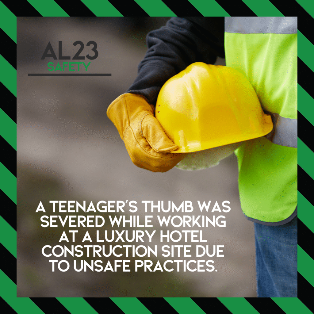 Title: The Crucial Role of Health and Safety in Construction: Lessons from a Recent Incident In the construction industry, where the risks are abundant, proper health and safety measures are paramount. A recent incident involving a teenage apprentice joiner who lost his thumb at a luxury hotel construction site in the Scottish Highlands serves as a stark reminder of what can happen when safety is compromised. The young joiner was employed by 3B Construction Ltd when he attempted to use a portable table saw without adequate training or supervision, leading to the severing of his thumb. This unfortunate incident led to the company being fined £40,000 following a Health and Safety Executive (HSE) investigation. The investigation revealed that 3B Construction failed in several crucial areas, including conducting suitable risk assessments, providing effective training, and ensuring safe operational procedures. The implications of such oversights are profound. The young apprentice now continues to experience permanent physical limitations as a result of the injury, and it’s only due to medical intervention that he retained any functionality in his thumb. This case underscores the critical need for construction companies to adhere strictly to health and safety regulations. At AL23 Safety, we specialise in developing tailored solutions that not only meet legal requirements but also prioritise the safety of your workforce. Our comprehensive services include risk assessments, training programmes, and ongoing support to help businesses implement effective health and safety management systems. Understanding and mitigating risks can prevent tragic incidents like this from happening again. The Provision and Use of Work Equipment Regulations 1998 stipulate that employers must take effective measures to prevent access to dangerous parts of machinery. This finding reinforces the need for continuous training and thorough risk assessments to ensure the safety of all employees, especially apprentices who might not yet be fully aware of the dangers. At AL23 Safety, we focus on creating safer working environments across various industries. If you want to learn more about how our health and safety services can protect your business and workforce, visit our services today. Prioritising safety is not just a legal obligation; it is a moral duty that every employer should uphold. Together, let's ensure that workplaces remain safe and that employees can return home healthy every day.