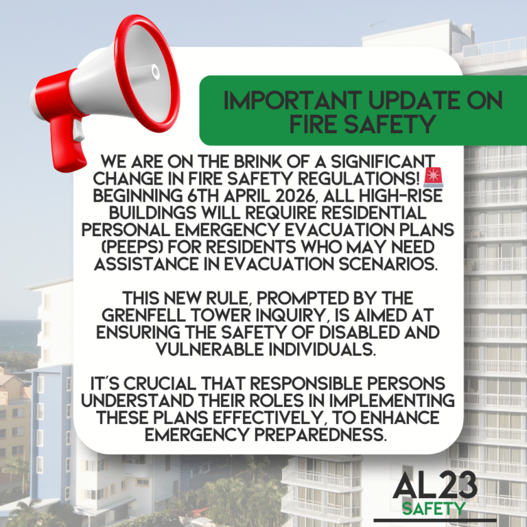 Title: Enhancing Fire Safety: Understanding Residential Personal Emergency Evacuation Plans (PEEPs) In recent years, fire safety in residential buildings has become increasingly paramount, particularly after devastating events such as the Grenfell Tower tragedy. One of the critical advancements in fire safety legislation is the introduction of Residential Personal Emergency Evacuation Plans (PEEPs). Effective from 6th April 2026, the Fire Safety (Residential Evacuation Plans) (England) Regulations 2025 will mandate responsible persons to support residents who may find it challenging to evacuate in emergencies. These regulations represent a significant evolution in fire safety practices. They require building owners or managers to ensure that anyone with mobility, sensory, or cognitive impairments is identified and supported during a potential evacuation. Notably, an individual-centred fire risk assessment will be part of the planning process. Key components of this regulation include: - Identification of relevant residents in need of assistance. - Development of person-centred fire risk assessments. - Establishment of evacuation strategies tailored to each resident's needs. - Voluntary information sharing, contingent upon residents' consent, with local Fire and Rescue Authorities. - Continuous review of evacuation procedures to ensure efficacy. Such plans are not only a necessary safety measure but also a legal obligation for residential buildings over 18 metres or those that employ simultaneous evacuation strategies. The proactive measures being implemented through PEEPs are a response to recommendations from the Grenfell Tower Inquiry, which highlights the urgency of structured evacuation planning. Ultimately, effective execution of Residential PEEPs can significantly mitigate risks and provide peace of mind for both residents and responsible persons. It’s a crucial step towards fostering an inclusive environment where everyone’s safety is prioritised. By ensuring compliance with these regulations, building owners contribute to a safer future for their communities. For more insights on navigating these new regulations and creating effective PEEPs, visit our services page and discover how we can support you in enhancing safety in your residential buildings.