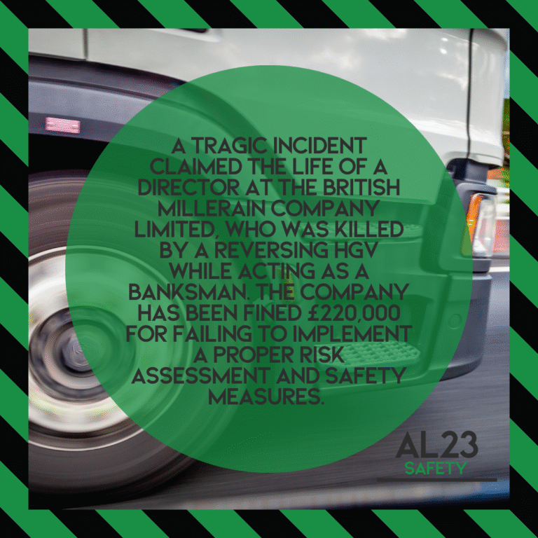 Title: The Importance of Risk Assessments: A Cautionary Tale from The British Millerain Company In the world of workplace safety, it is abundantly clear that adherence to health and safety regulations cannot be overstated. The tragic death of Daniel Ames, a director of The British Millerain Company Limited, underlines just how crucial it is to put comprehensive safety measures into practice. This incident serves as a glaring example of what can happen when safety protocols are disregarded or overlooked. Mr. Ames met his untimely death while acting as a banksman to assist a reversing HGV in the company warehouse, a role he willingly took on while waiting for the vehicle's return. The driver, unfortunately, lost sight of him during the reversing manoeuvre, resulting in a fatal collision. The investigation by the Health and Safety Executive (HSE) uncovered that The British Millerain Company Ltd had not implemented any risk assessments or safe systems of work to manage the risks associated with reversing vehicles. This neglect not only cost Mr. Ames his life but has instigated significant repercussions for the company, culminating in a £220,000 fine and legal action. The investigation revealed shocking truths: employees had been conducting this hazardous task without any training, and the company had never bothered to put the necessary precautions in place. The family of Mr. Ames expressed their devastation, highlighting the emotional repercussions of workplace negligence. In the aftermath, the company has recognised its failures and taken steps to develop a safer reversing procedure that eliminates reliance on banksmen, which is a positive direction towards safer operations. The UK Health and Safety at Work Act mandates that all employers conduct thorough risk assessments for tasks that could jeopardise employee safety. This incident reinforces the necessity for companies to take these obligations seriously. It is essential to cultivate a culture where safety is prioritised, where every employee feels empowered to voice concerns without fear of retribution. Furthermore, training plays a pivotal role in its implementation. Employees must be well-informed about the risks associated with their roles and how to mitigate those risks effectively. Adopting a proactive approach to workplace safety will benefit not only the employees’ well-being but also enhance the overall productivity of the business, demonstrating that safety and efficiency can coexist. As a health and safety consultancy, AL23 Safety offers expert guidance in risk assessments, safe system implementations, and training provisions tailored to various sectors. Our consultants understand the legislation and the best practices necessary for compliance and safety management. Visit our services to learn how we can help secure your workplace against avoidable tragedies and build a resilient safety culture within your organisation. In conclusion, the death of Daniel Ames serves as a tragic reminder of the vital importance of health and safety measures. Let us honour his memory by committing to improving safety in every workplace, ensuring that every employee returns home safely at the end of the day.
