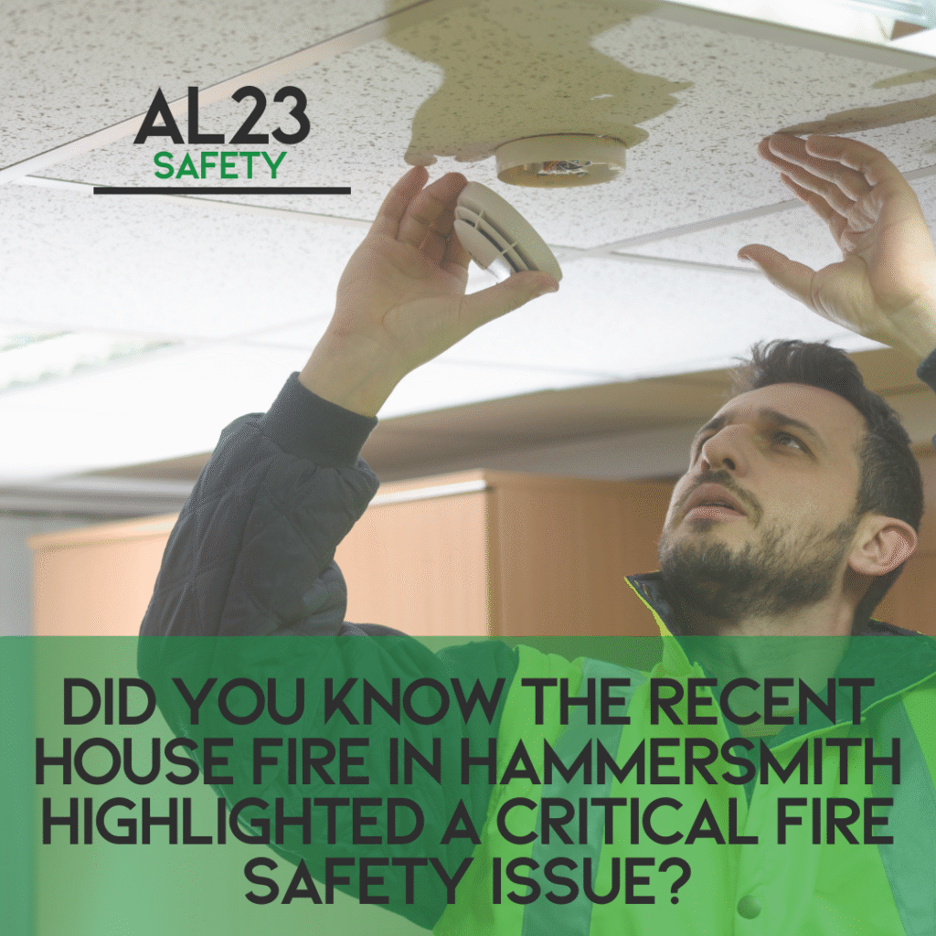 Fire safety is one of the most critical aspects of protecting both lives and properties. The recent fire incident in Hammersmith underscores the reality that many homes, as well as commercial establishments, may not be adequately prepared for such emergencies. Without proper smoke alarms, the risks to life and property escalate significantly. At AL23 Safety, we offer comprehensive fire safety consultancy services tailored to your specific needs. Our team of experienced professionals conducts detailed fire risk assessments and develops robust fire strategies to ensure compliance and safety. When it comes to fire safety, having a proactive approach can make all the difference. Regular assessments, staff training, and clear evacuation procedures are essential for safeguarding lives. Furthermore, ensure your premises are fitted with the right fire detection systems, as the absence of these can lead to devastating consequences. Fire incidents can escalate rapidly, and having smoke alarms installed on every level of a property can provide that vital early warning signal. Be it residential or commercial, ensuring proper fire safety systems and procedures are in place can be the difference between life and death. In addition to our fire consultancy services, we are dedicated to educating our clients. Our team keeps you informed on the latest fire legislation and best practices, enabling you to take informed decisions regarding your safety. Take action now! Invest in your fire safety with AL23 Safety – your trusted partner in creating compliant and protected environments. For further insights and details on how we can assist you, please explore our range of services.