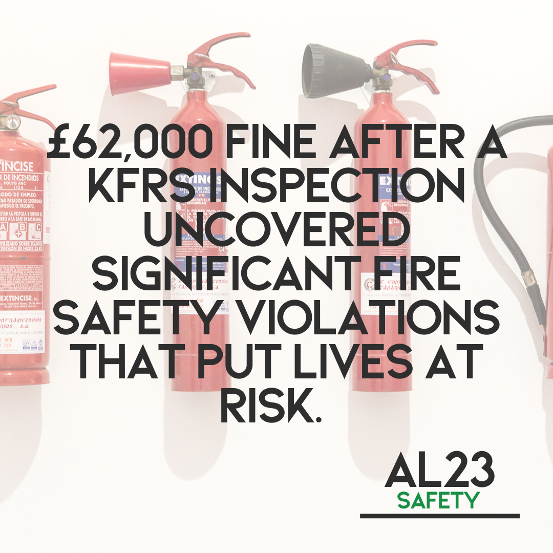 The recent case of Miller Food and Wine Limited illustrates the severe consequences of neglecting fire safety regulations. Fined £62,000 due to serious fire safety breaches, including blocked escape routes and a Prohibition Notice violation, it serves as a critical reminder of the importance of compliance for businesses of all sizes. Fire safety is not merely a regulatory obligation but a fundamental responsibility to ensure the safety of your employees, customers, and property. The Regulatory Reform (Fire Safety) Order 2005 mandates that all businesses carry out thorough fire risk assessments, implement adequate safety measures, and maintain essential precautions to manage and mitigate fire risks efficiently. Failure to do so can lead to fines, legal consequences, and, more importantly, jeopardise lives. In this blog, we will delve into the various aspects of fire safety compliance, including effective risk assessments, management of fire precautions, and the implementation of crucial safety measures. Additionally, we will discuss the legal obligations that businesses must adhere to under current UK legislation and provide practical advice for navigating the complexities of fire safety management. AL23 Safety is committed to empowering businesses by offering expert consultancy in fire safety. We can help you develop and implement comprehensive fire strategies, conduct thorough fire risk assessments, and design tailored safety solutions that align with your unique business requirements. Adopting a proactive approach to fire safety not only protects your livelihood but also fosters a culture of safety within your organization. Let’s work together to create a safer, compliant space for everyone involved. Discover our services to learn how we can assist in your fire safety journey!