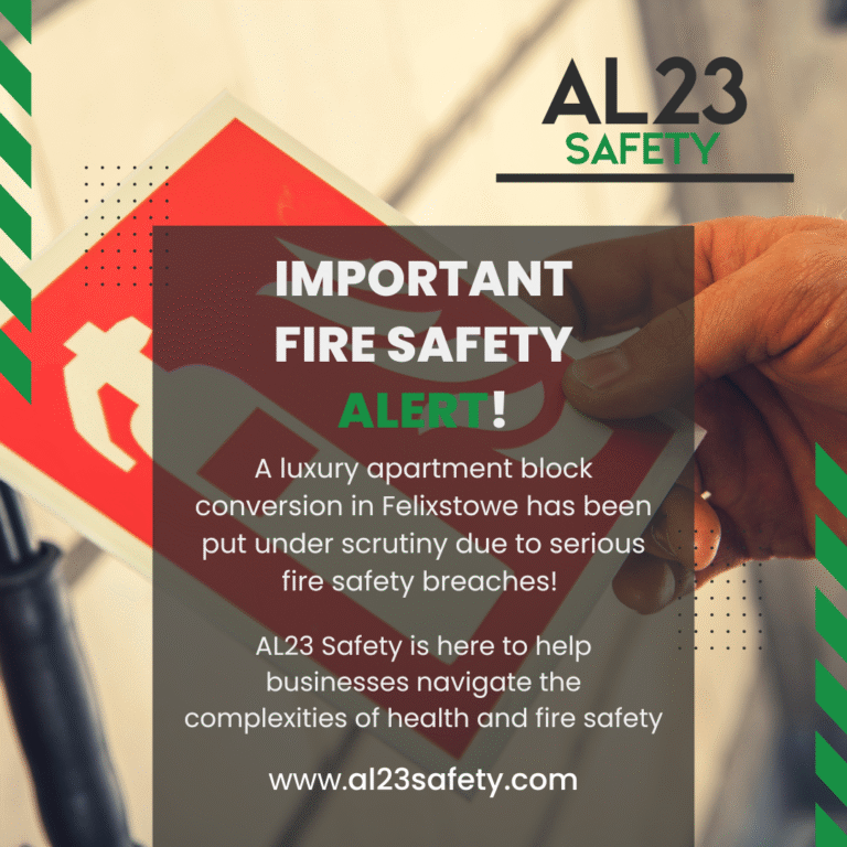 Understanding the Implications of Fire Safety Compliance in Property Development: Lessons from Felixstowe The recent court ruling against Dragon Wood Homes Ltd has raised critical discussions surrounding fire safety compliance within the property development sector. As Suffolk Fire and Rescue Service highlighted, the failure to meet fire safety standards can have dire consequences, jeopardising the safety of residents and resulting in severe legal repercussions for developers. This incident serves as a potent reminder of the legal obligations businesses must adhere to concerning fire safety regulations. With the significant rise in property conversions, especially into multi-occupancy dwellings, developers must ensure that they understand and implement the necessary fire safety measures from the outset of any project. From the moment a building is commenced, thorough assessments and ongoing evaluations are essential. These practices not only align with UK legislation but actively promote a culture of safety across the construction and property development industries. The importance of conducting comprehensive fire risk assessments cannot be overstated; it is a fundamental step that informs all subsequent safety strategies and compliance efforts. AL23 Safety recognizes the complexity of navigating these obligations and the importance of tailored safety solutions. Our consultants possess in-depth knowledge of current legislation and industry best practices, enabling us to support businesses across various sectors effectively. We tailor our fire risk assessments and strategies to meet unique business needs, ensuring that developments not only comply with legal requirements but also protect the lives of those who occupy them. Ongoing training and support services are integral to fostering a proactive approach to fire safety management. As we reflect on the events surrounding Cliff House in Felixstowe, it becomes evident that the management of fire risk in property development must be taken seriously. AL23 Safety is here to help businesses navigate the complexities of health and fire safety, ensuring compliance and advocating for higher safety standards. Our commitment lies in preventing incidents before they occur. Every business needs to view safety, not as a burden but as an integral component of its operational ethos. For comprehensive fire safety solutions that align with the latest legislative requirements, explore our services and let us help create safer environments for everyone.