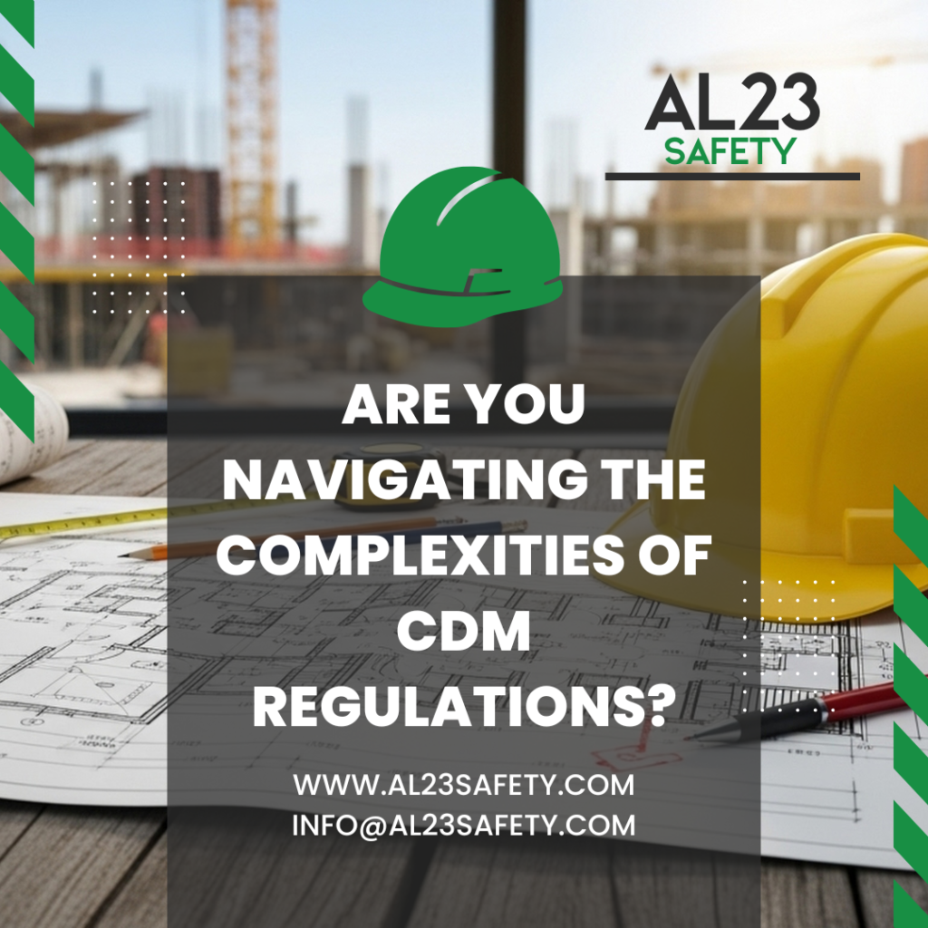 Title: Demystifying CDM Consultant Services: Your Essential Guide to Construction Compliance In the ever-evolving world of construction, staying compliant with the Construction (Design and Management) Regulations (CDM) can often feel daunting. Yet, ensuring compliance is not only a legal obligation but also a crucial aspect of maintaining a safe working environment. This is where AL23 Safety’s expert CDM Consultant Services can make a significant difference. Understanding CDM Regulations The CDM Regulations aim to improve health and safety in construction projects. As a client, designer, or contractor, you're required to fulfil specific duties to ensure the safety of everyone involved in a project. However, with the complexity of these laws, it's common for confusion to arise. This is where a dedicated CDM consultant can guide you. The Benefits of Engaging a CDM Consultant Engaging with an expert like AL23 Safety can provide numerous advantages. These include: 1. **Clarity in Compliance**: Our consultants break down the regulations into manageable, understandable tasks, ensuring that everyone involved in your project knows their responsibilities. 2. **Tailored Strategies**: No two projects are the same. We provide bespoke solutions that cater to the specific needs and risks associated with your construction site. 3. **Prevention Over Reaction**: With proactive assessments and planning, we help identify potential hazards before they become issues, reducing the likelihood of compliance breaches and safety incidents. 4. **Ongoing Support**: At AL23 Safety, we offer continuous 24/7 support to address any concerns or queries that may arise during your project lifecycle. Why Choose AL23 Safety? We pride ourselves on our hands-on experience and in-depth knowledge of health and safety regulations. Our consultants are not just experts in compliance; they are your partners in creating a culture of safety that permeates your entire organisation. Whether you're operating in commercial construction, residential building, or any other sector, we’re equipped to assist. Real-World Success Stories Consider a recent collaboration with a mid-sized construction firm. They were struggling with compliance, risking significant financial penalties and potential project delays. By engaging our CDM Consultancy services, they received tailored support that clarified their responsibilities, established effective communication among teams, and ultimately ensured full compliance. The result? A safer work environment and a successful project completion. Get Started Today In the complicated landscape of construction, having a partner with expertise and commitment makes all the difference. AL23 Safety’s CDM Consultant Services are designed to guide you through every step of compliance, ensuring your projects run smoothly and safely. For an initial consultation and to find out more about our services, get in touch with us today!