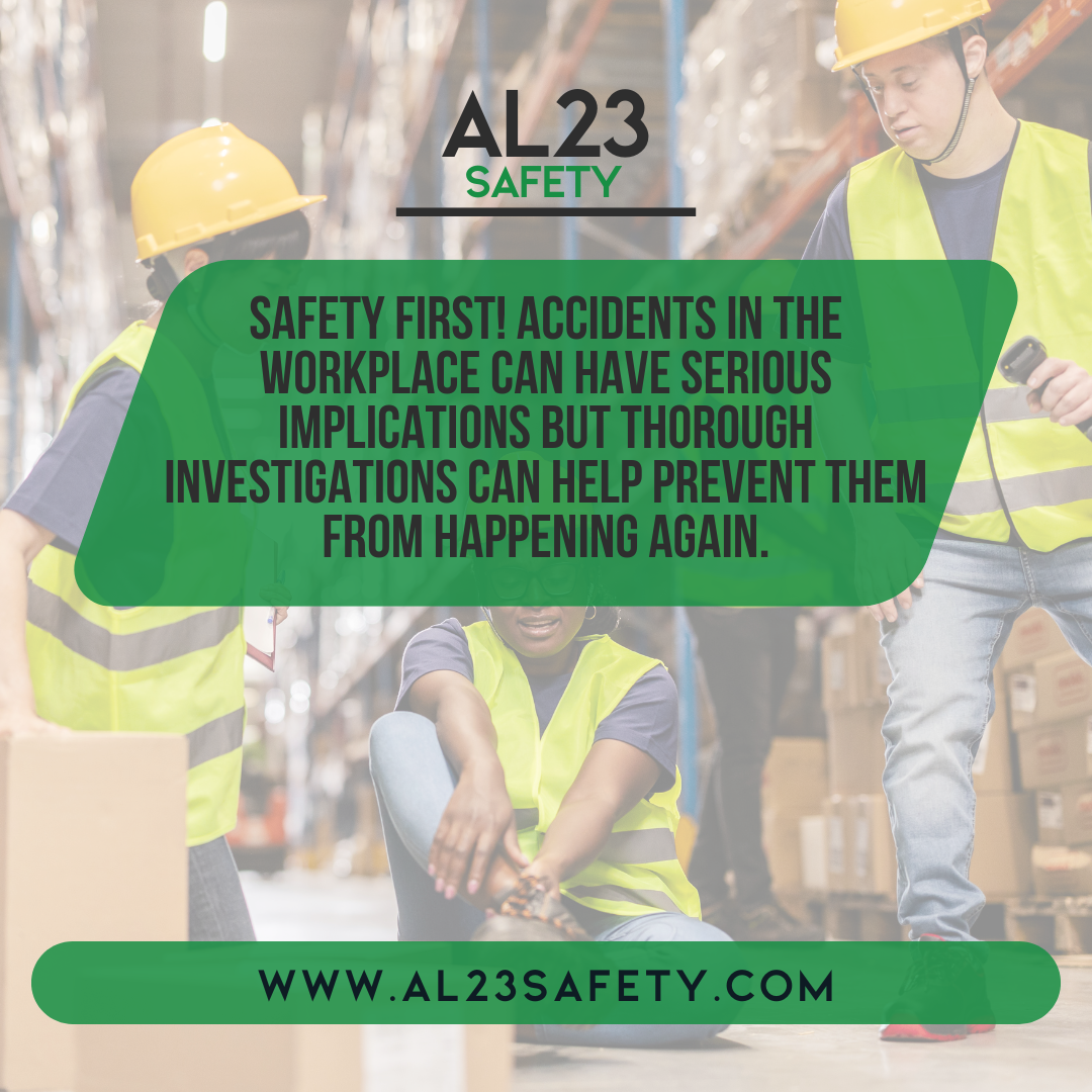 Accident Investigation: Enhancing Workplace Safety Through Effective Analysis In the dynamics of workplace health and safety management, accidents, unfortunately, can occur. Yet, it is not the incident itself that defines a company’s commitment to safety but rather how it responds afterward. A detailed accident investigation can uncover the underlying issues contributing to workplace incidents and is critical to preventing future occurrences. The Importance of Accident Investigations Accident investigations are essential for several reasons. They not only help understand the causes of an incident but also foster a culture of safety within the organisation. By identifying what went wrong, businesses can implement changes that enhance workplace safety. Understanding UK Legislation on Accident Investigations In the UK, the Health and Safety at Work Act 1974 places a duty on employers to ensure the health, safety, and welfare of employees. This includes the responsibility to conduct investigations when accidents occur, to prevent reoccurrence and to comply with statutory obligations. Failing to do so can lead to legal ramifications, as well as undermine the safety culture of the organisation. Key Steps in Conducting an Accident Investigation 1. **Immediate Response:** The priority should always be to ensure the safety of all employees involved and provide medical assistance where necessary. 2. **Gather Evidence:** This includes collecting witness statements, documenting the scene, and ensuring that all relevant information is preserved for analysis. 3. **Analyze the Data:** Examine the evidence collected to pinpoint not only the direct causes of the incident but also any underlying factors contributing to it. 4. **Implement Recommendations:** Based on your findings, propose actionable recommendations that can mitigate future risks. 5. **Follow-Up:** It is essential to monitor the implementation of recommendations and assess their effectiveness over time. Expert Support with AL23 Safety At AL23 Safety, we provide accident investigations tailored to the unique needs of your business. Our consultants bring extensive experience and a fresh perspective, ensuring that your investigation is handled with professionalism and sensitivity. Whether you require support on an ad hoc basis or as part of a comprehensive safety package, we are here to assist you. Conclusion Investing in thorough accident investigations is not merely a legal obligation; it is a commitment to your employees’ well-being and a significant aspect of fostering a positive safety culture within your organisation. Partnering with AL23 Safety means having a reliable team dedicated to enhancing your workplace safety. Let us help you implement effective solutions for a safer tomorrow.