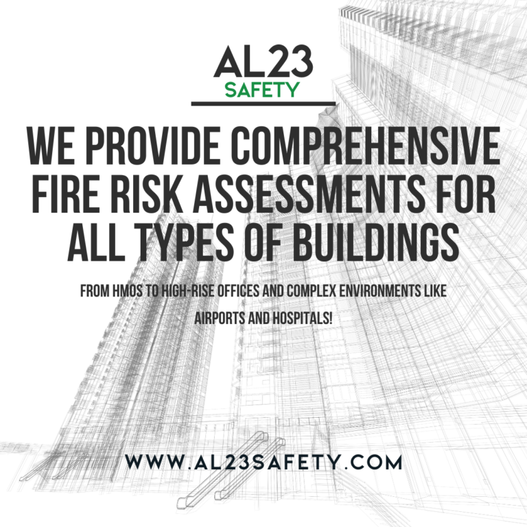 Understanding the Importance of Tailored Fire Risk Assessments in Various Building Types In today's world, workplace safety is paramount. With emerging technology and increasing awareness about fire hazards, businesses must ensure they have a robust fire safety strategy in place. This is where AL23 Safety comes in. Specialising in fire risk assessments, we cater to a multitude of building types including Houses in Multiple Occupation (HMOs), high-rise residential buildings, small office blocks, and complex facilities like airports and hospitals. Why Fire Risk Assessments Matter Fire risk assessments are not merely legal requirements; they are an essential safety measure that can save lives and protect valuable assets. Understanding the unique risks associated with different types of buildings allows businesses to implement tailored safety solutions that align with their specific needs. Assessing Risks in Diverse Environments High-Rise Buildings: Fire risk assessments in high-rise buildings demand specialised knowledge due to various factors such as smoke movement, evacuation routes, and differing fire alarm requirements. At AL23 Safety, our consultants ensure all potential hazards are identified and addressed to ensure compliance. Houses in Multiple Occupation (HMOs): The diverse living arrangements in HMOs require diligent attention to fire safety regulations. Our tailored assessments consider the unique risks posed by shared living spaces and ensure that appropriate safety measures are communicated to all residents. Commercial and Industrial Properties: From small office blocks to large manufacturing sites, fire risk assessments can vary widely. Our team uses hands-on experience to evaluate individual business requirements, enabling effective fire strategies tailored to meet operational demands. Complex Facilities: Properties such as airports and hospitals have unique challenges that require a comprehensive approach to fire safety. Confined spaces, extensive evacuation protocols, and the need for operational continuity make these assessments critical. Ensuring Compliance: Beyond the physical assessment, businesses must navigate the legal landscape concerning fire safety. Failure to comply with regulations can lead to severe penalties and compromised safety. AL23 Safety’s experts are adept at guiding businesses through this complexity, ensuring all obligations are met. Real-Life Impact: One case study involved a large airport that struggled with preparing for potential fire scenarios. Our team executed a thorough fire risk assessment, identifying key vulnerabilities that had previously gone unnoticed. Following our recommendations, the airport improved its fire safety protocols and gained peace of mind to operate seamlessly. Your Partner in Fire Safety: At AL23 Safety, we not only conduct fire risk assessments, but we also develop fire strategies and provide ongoing consulting to ensure that businesses maintain compliance and protect their people. Our commitment to your safety is paramount, and we’re here to support you every step of the way. Get Started Today: Don't leave fire safety to chance. Let us assist you in creating a safer environment. Our tailored solutions are designed with your unique requirements in mind. Contact AL23 Safety today and experience the peace of mind that comes from knowing you’re in safe hands.