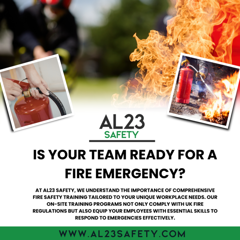 **On-Site Fire Safety Training: Essential Steps to Protect Your Workplace** When it comes to workplace safety, fire safety training is crucial. A fire emergency can arise without warning, and being adequately prepared can make a significant difference in protecting lives and property. At AL23 Safety, we believe in proactive fire safety management through comprehensive on-site training tailored to your business. Understanding the legal obligations surrounding fire safety is imperative for all businesses in the UK. The Regulatory Reform (Fire Safety) Order 2005 outlines responsibilities that employers must uphold, which include conducting a fire risk assessment, implementing necessary measures, and ensuring staff are adequately trained. In this blog post, we will explore the significance of on-site fire safety training, crucial components of the training we offer, and how you can ensure your workplace remains compliant and safe. 1. Why On-Site Fire Safety Training is Essential On-site fire safety training empowers your workforce with knowledge, allowing them to respond effectively in emergencies. Regular training sessions enhance your safety culture, build confidence among employees, and improve overall preparedness. Being trained significantly reduces panic and confusion during emergencies, facilitating quick and effective responses. 2. Key Components of Our Fire Safety Training At AL23 Safety, our on-site fire safety training covers essential topics, including: - Understanding fire hazards in the workplace - Evacuation procedures and emergency plans - Identifying and using fire safety equipment - Fire drills and practical exercises - Legal responsibilities and compliance Our consultants adapt training content to suit your organization's specific needs, ensuring that every employee understands their role in maintaining workplace safety. 3. Benefits of Tailored Training Each workplace has unique risks, which is why we emphasize tailoring our training approach. By conducting an initial risk assessment, we understand the specific hazards present in your environment. This allows us to develop a training program that not only meets legal requirements but also addresses real concerns faced by your employees. 4. Maintaining Compliance Ensuring compliance with fire safety regulations is essential for any business. In addition to providing training, we assist in developing fire strategies and plans that align with your industry guidelines and legal requirements. Regularly reviewing and updating these strategies ensures your workplace remains compliant and prepared. 5. Measuring Success After conducting training, we provide measurable outcomes, including knowledge assessments and post-training feedback. This data helps identify areas for improvement and provides insights into the effectiveness of the training program. We take pride in adapting our methods to continually enhance the quality of our training services. Conclusion Fire safety training is a vital component of workplace safety, and AL23 Safety is dedicated to providing bespoke training solutions that meet your organization's needs. By empowering your team with the knowledge and skills to handle fire emergencies, you not only comply with regulations but foster a safe and confident workplace environment. To ensure that your business is prepared for any emergency, contact us to learn more about our on-site fire safety training and other safety management services. Together, let’s prioritize safety and compliance in your workplace.