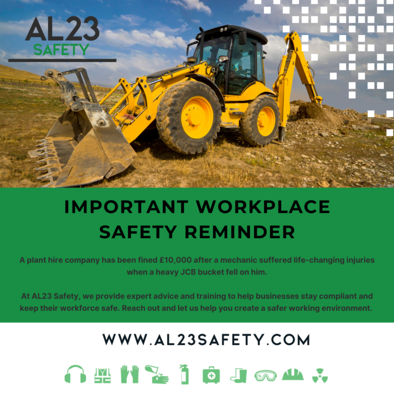 **The Importance of Compliance in Health and Safety: A Case Study** In the world of occupational safety, compliance with health and safety regulations is paramount to protecting employees and maintaining a productive workplace. A startling case has emerged involving a plant hire company that faced severe consequences after a mechanic suffered life-changing injuries due to inadequate safety measures. On October 24, 2023, the mechanic was assisting a colleague in repairing a tipper truck when a JCB bucket fell onto him from an elevated position. The investigation by the Health and Safety Executive (HSE) revealed the crucial failure was the lack of proper supportive equipment during the repair process. ### Understanding the Legal Framework The Health and Safety at Work etc. Act 1974 requires employers to ensure, as far as is reasonably practicable, the health, safety, and welfare of all employees. This principle means that businesses must take proactive steps to minimise risks associated with their operations. In this case, the company failed to implement effective safety measures, resulting in a serious injury that could have been prevented. ### The Importance of Proper Equipment HSE guidelines specify that elevated loads, such as those on tipper trucks, must be effectively propped using appropriate equipment. This incident highlights the dire consequences of neglecting safety protocols in the workplace. Employers are urged to prioritise employee safety by using equipment that complies with established safety standards. ### The Aftermath As a result of this incident, the company was fined £10,000 and ordered to pay additional costs. The repercussions extended beyond financial penalties, as the injured worker faced multiple serious injuries that significantly impacted his quality of life. The case serves as a clear example of why businesses must treat health and safety with the utmost seriousness. ### Tailored Solutions from AL23 Safety At AL23 Safety, we understand the complexities of maintaining a safe working environment. Our services include thorough risk assessments, bespoke safety training, and compliance support to help businesses navigate the intricate landscape of health and fire safety legislation. With our committed team of consultants, we tailor our approach to meet the specific needs of each organisation, ensuring they not only comply with regulations but also protect their workforce effectively. ### Conclusion In light of the recent incident, it is evident that neglecting health and safety can lead to devastating outcomes. Businesses must prioritise comprehensive safety measures, not only to protect employees but to foster a culture of safety within their organisation. At AL23 Safety, we are ready to partner with you in elevating your workplace safety standards. Visit our services today to learn how we can help you achieve compliance and safeguard your team.