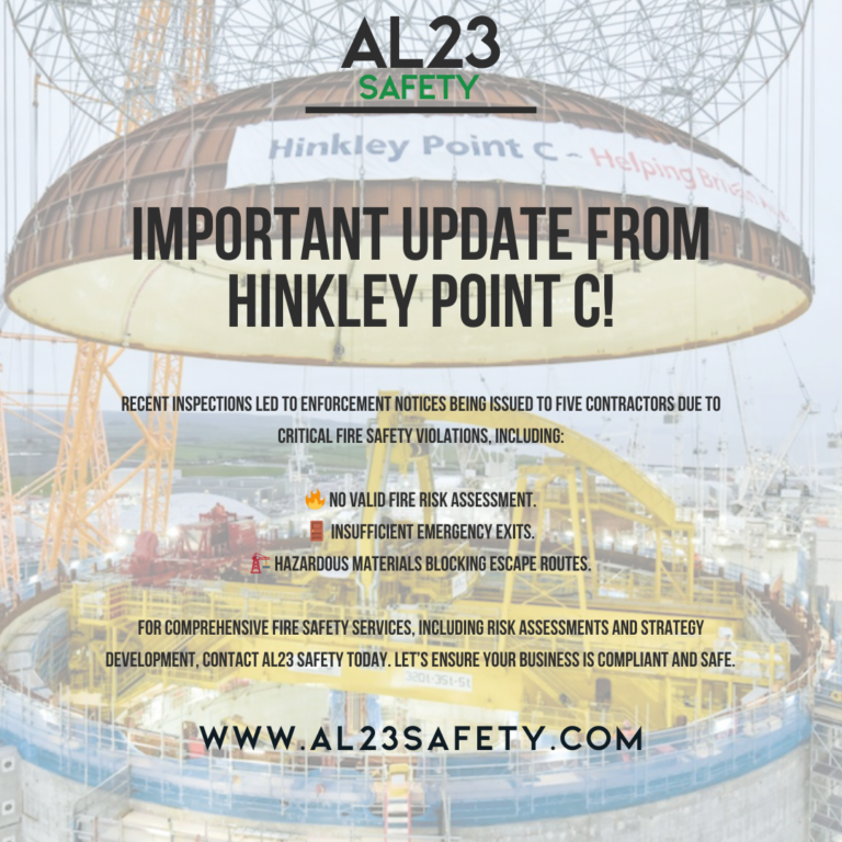In the realm of construction, particularly on large-scale projects such as Hinkley Point C, fire safety is paramount. Recent enforcement actions taken by the Office for Nuclear Regulation against five contractors demonstrate starkly the consequences of neglecting fire safety protocols. The situation arose from a targeted inspection that revealed alarming shortfalls that could have severe implications for worker safety. Among these were issues such as the lack of a valid fire risk assessment, inadequate emergency exits for the number of personnel on site, and hazardous accumulation of combustible materials in escape routes. Such regulatory actions remind us that fire safety is not merely a box to tick; it is an integral aspect of operational health and safety. The Enforcement Notices require these contractors to take decisive action, reinstating robust safety measures to prevent such oversights from reoccurring. So, how can businesses similar to those involved at Hinkley Point C ensure compliance with fire safety legislation? Firstly, conducting regular fire risk assessments is fundamental. This assessment helps identify potential hazards, enabling companies to take action before incidents occur. Moreover, maintaining clear and accessible emergency exits is vital. Inappropriate management of escape routes can lead to tragic consequences during emergencies. Conduct routine drills and training sessions for all personnel to ensure everyone knows these vital escape routes. Lastly, businesses should foster a culture of safety. This involves not just adhering to regulations but instilling a proactive mindset regarding health and safety across the board. Regular updates and training on fire safety can significantly bolster a company's compliance efforts. With the right approach and diligent maintenance of fire safety standards, incidents akin to what occurred at Hinkley Point C could be avoided. Companies must understand that being proactive in health and safety not only aligns with regulatory requirements but protects their most valuable asset: their people. For comprehensive support in fire safety strategies and compliance solutions tailored to your business, explore our services.