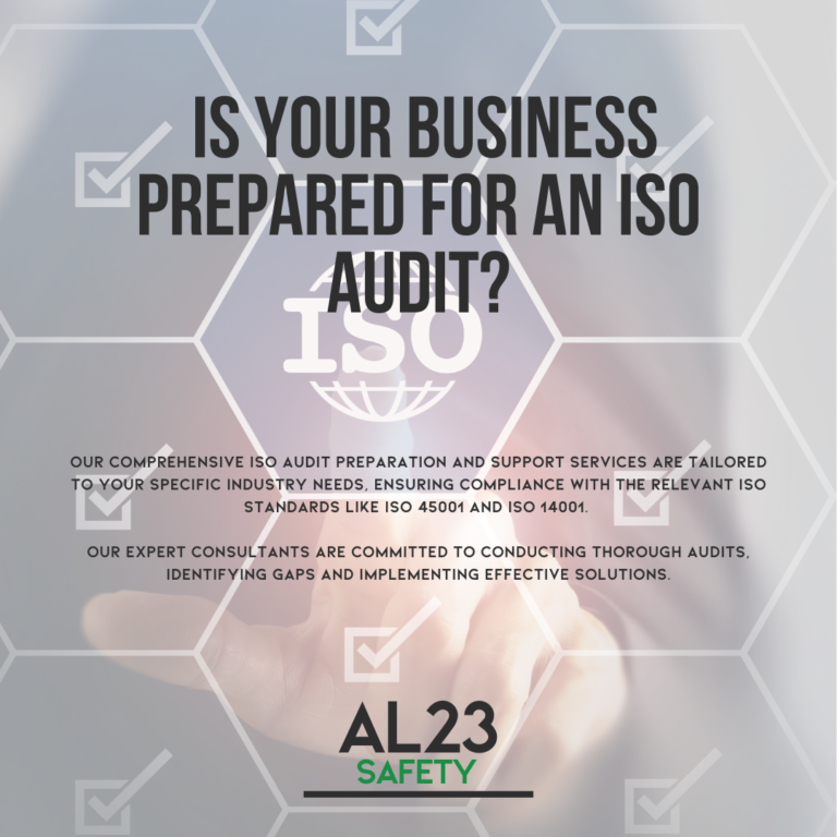 Achieving ISO certification can be a transformative journey for any organisation. The International Standards Organisation (ISO) sets benchmarks that help businesses demonstrate their commitment to quality, safety, and efficiency. However, the path to compliance is often fraught with challenges. This is where AL23 Safety can provide invaluable support. Our ISO audit preparation and support services are meticulously designed to guide your business through each step of the certification process. Understanding ISO Standards ISO standards encompass various aspects of business operations. For example, ISO 45001 focuses on Occupational Health and Safety, while ISO 14001 targets Environmental Management. Understanding which ISO standard your business needs is the first step and can have a significant impact on your overall compliance strategy. The Importance of ISO Certification ISO certification not only enhances your credibility but also improves your operational efficiency. It affirms your commitment to maintaining high standards, which can result in increased customer trust and satisfaction. Furthermore, it often leads to improved risk management and reduced operational costs. Our Approach to ISO Audit Preparation At AL23 Safety, we tailor our ISO audit preparation to meet your specific requirements. Here’s how we can support you in achieving your ISO certification: 1. **Initial Consultation and Gap Analysis**: We start with a comprehensive review of your existing policies, procedures, and systems to identify any gaps concerning the ISO standard you wish to achieve. 2. **Implementation of Corrective Actions**: Based on our findings, we assist you in implementing necessary changes or improvements. Our approach is collaborative, ensuring your team is involved throughout the process. 3. **Training and Awareness**: We offer training sessions to educate your staff about ISO standards and the specific changes that need to be made, ensuring everyone is on the same page. 4. **Mock Audits and Continuous Improvement**: Before the actual audit, we conduct mock audits to prepare your team and identify any last-minute issues. Following the audit, we advise on ongoing compliance and continuous improvement strategies. 5. **Documentation Support**: Proper documentation is crucial for ISO certification. We help you create and maintain records that meet the stringent requirements of ISO standards, assisting your organisation in passing audits with ease. Conclusion Achieving ISO certification may seem daunting, but with the right support and guidance, it can be a smooth and rewarding process. At AL23 Safety, we’re dedicated to empowering your organisation to reach new heights of compliance and operational excellence. Whether it's ISO 45001, ISO 14001, or any other standard relevant to your business, our expert consultants are here to guide you every step of the way. For more information on our services, don’t hesitate to reach out.