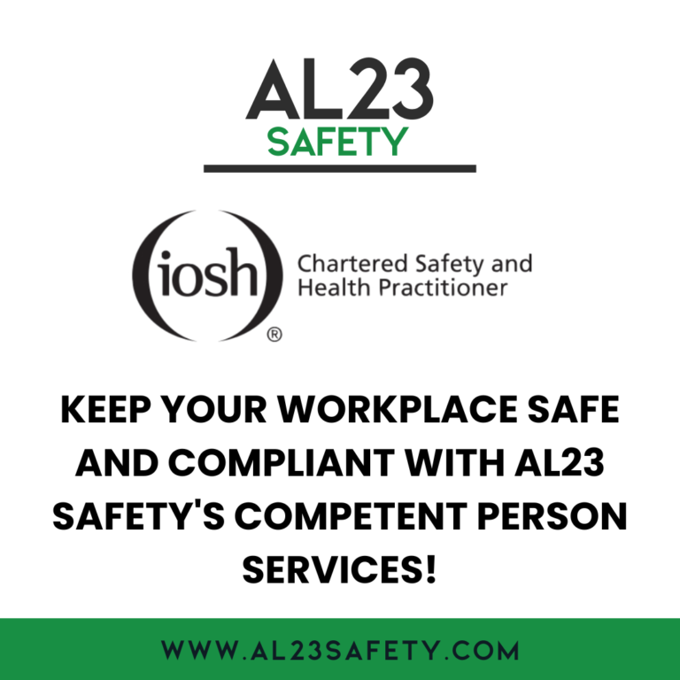 Creating a safe workplace goes beyond basic compliance; it requires the expertise that comes with having a qualified Competent Person on board. This post will explore what a Competent Person is, why it's important for businesses to appoint one, and how AL23 Safety can assist in this vital area. Understanding the legal requirements of health and safety in the workplace is essential. Under the Health and Safety at Work Act 1974, employers must ensure that they have access to competent health and safety advisory support. This support can navigate complex regulations, manage risks, and handle any compliance issues that might arise. A Competent Person typically: - Oversees the implementation of health and safety policies. - Conducts audits and assessments to ensure the workplace meets necessary standards. - Trains staff and promotes a culture of safety across the organisation. Failing to appoint a Competent Person can result in not only legal troubles but also increase the risk of accidents and compromise employee wellbeing. This can lead to: - Significant fines as penalties for non-compliance. - Serious workplace accidents that could have been prevented. - Damage to your organisation's reputation, potentially affecting customer trust. At AL23 Safety, our Competent Person services can help simplify this process. We tailor our approach based on the specific needs and risks faced by your business. Whether your organisation is in construction, healthcare, or another sector, you can count on our experienced consultants' expert guidance. We pride ourselves on delivering proactive compliance assistance, ensuring you stay ahead of regulatory changes while optimising the safety standards of your workplace. The comprehensive support we provide means you don't have to manage this alone. We offer 24/7 assistance, tailored training solutions, and just-in-time revisions to your safety strategies, all designed to ensure that your organisation not only meets its obligations but excels in creating a culture of safety. Choosing AL23 Safety means choosing a partnership dedicated to helping you navigate the complexities of health and safety regulations with ease and confidence. Ready to work with experts who understand your needs? Reach out to us today to discuss your Competent Person requirements and secure your workplace safety. Prioritising your health and safety today protects your organisation for tomorrow. Our experience is your asset in achieving compliance and fostering a safe working environment. Visit our services to see how we can assist you further!